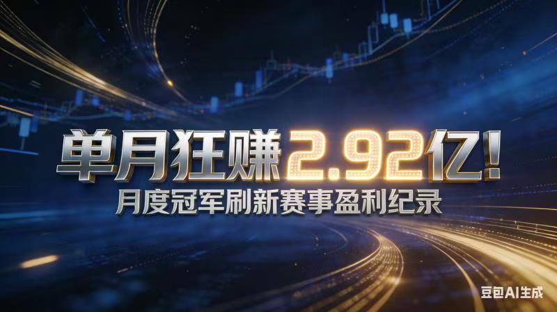 单月狂赚2.92亿！月度冠军刷新赛事盈利纪录，碾压全场、封神三月！